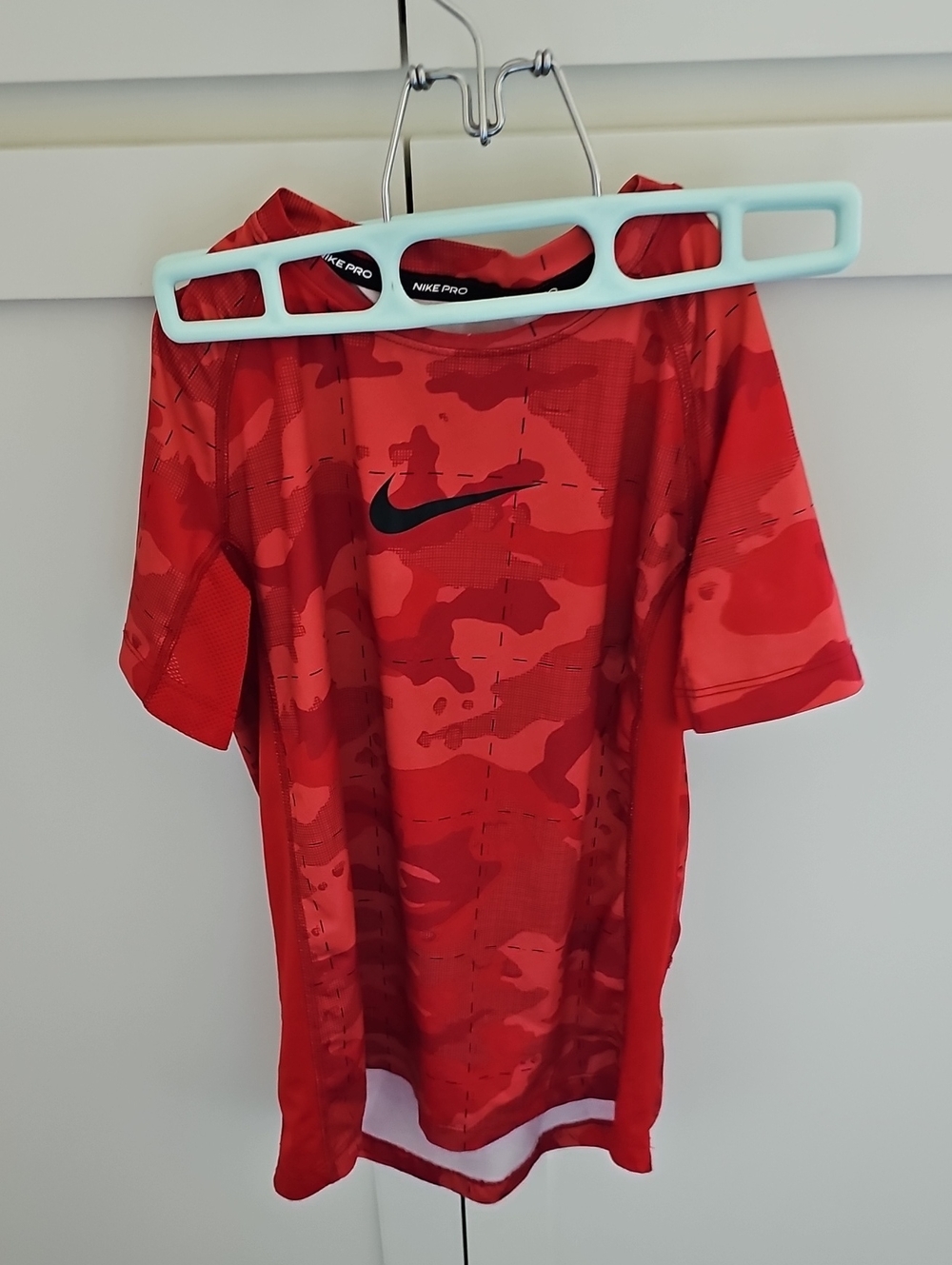 Nike Red Camo Short Sleeve Performance Top